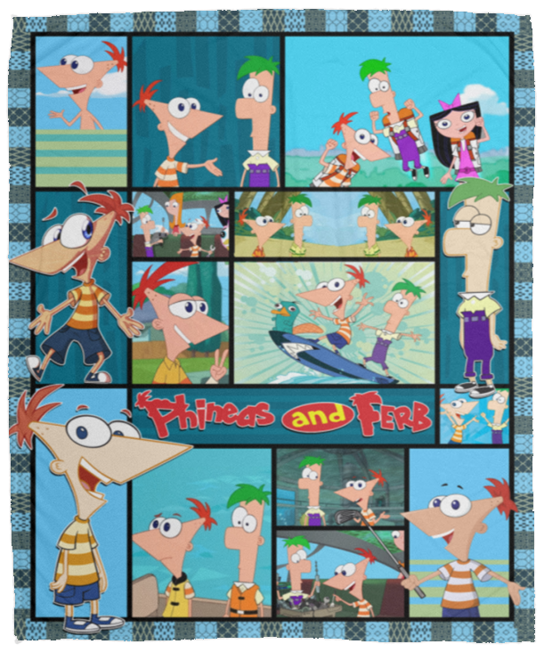 Phineas and Ferb Blanket, Phineas and Ferb Cartoon Movies Fleece, Sherpa Blanket VPM Cozy Plush Fleece Blanket - 50x60
