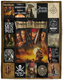Pirates of the Caribbean Blankets, Jack Sparrow Fleece Sherpa, Johnny Depp Gifts - VPL Cozy Plush Fleece Blanket - 60x80