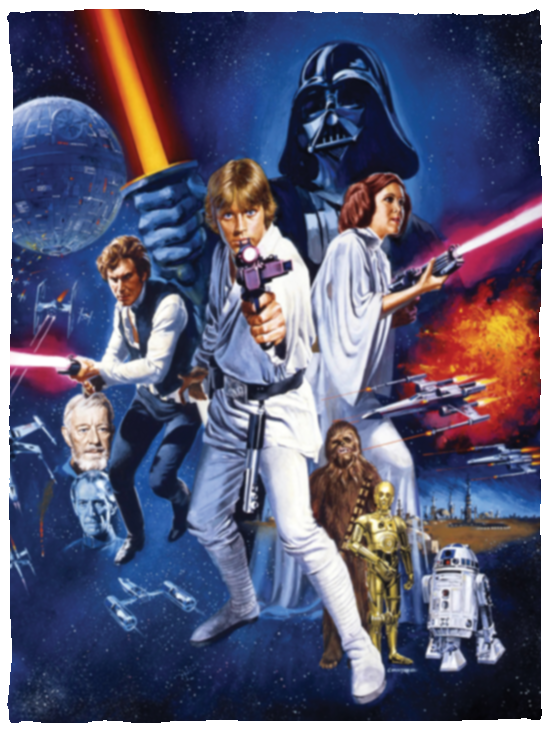 Star Wars - Episode IV New Hope Fleece, Sherpa Blanket, Classic Movie Blanket VPS Cozy Plush Fleece Blanket - 30x40