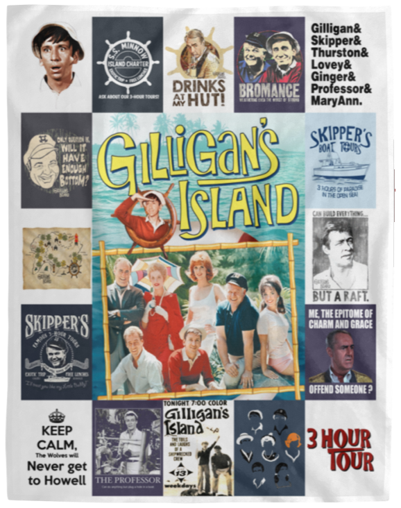 Gilligan's Island Blanket, Gilligan's Island TV Series Fleece, Sherpa Blankets VPL Cozy Plush Fleece Blanket - 60x80