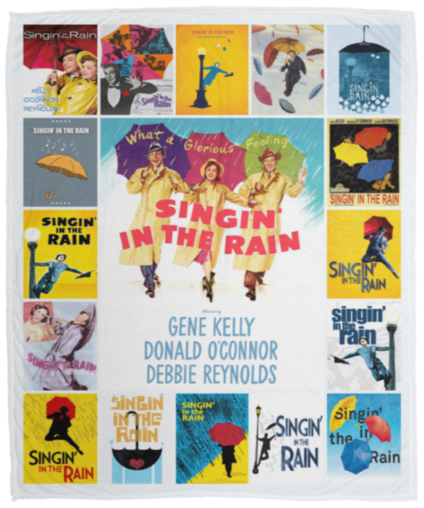 Singin' in the Rain Blanket, Singin' in the Rain Movie Fleece, Sherpa Blanket VPM Cozy Plush Fleece Blanket - 50x60