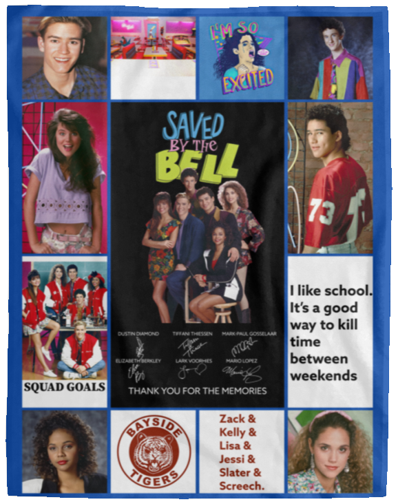 Saved By The Bell Blanket, Saved By The Bell TV Series Fleece, Sherpa Blankets VPL Cozy Plush Fleece Blanket - 60x80