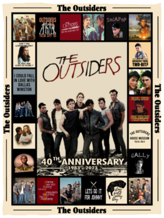 The Outsiders Blanket, The Outsiders - 24th Anniversary Fleece, Sherpa Blanket VPS Cozy Plush Fleece Blanket - 30x40