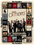 The Outsiders Blanket, The Outsiders - 24th Anniversary Fleece, Sherpa Blanket VPS Cozy Plush Fleece Blanket - 30x40