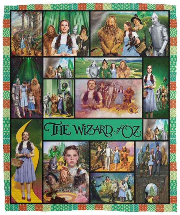 The Wizards of Oz Blanket, Magical Land of Oz Fleece Sherpa, Lovers Gifts VPM Cozy Plush Fleece Blanket - 50x60