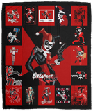 Harley Quinn Blankets, Harley Quinn Cartoon Fleece Sherpa, Comics Blankets VPM Cozy Plush Fleece Blanket - 50x60