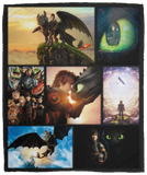 How to Train Your Dragon Blanket, Best Friends Forever Fleece, Sherpa Blanket - VPM Cozy Plush Fleece Blanket - 50x60