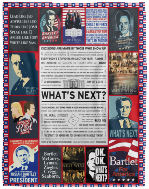The West Wing Blanket, West Wing Quotes Fleece, Sherpa Blanket VPL Cozy Plush Fleece Blanket - 60x80