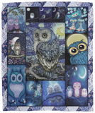 Owl Blanket, Gifts for Owl Lovers Fleece, Sherpa Blanket VPM Cozy Plush Fleece Blanket - 50x60