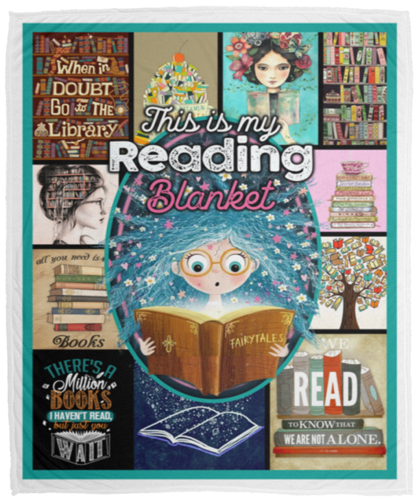 Read Blanket, This is My Reading Fleece, Sherpa Blanket, Gift Ideas for Bookworm VPM Cozy Plush Fleece Blanket - 50x60
