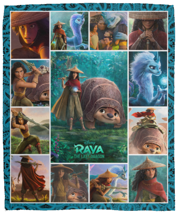 Raya Blanket, Raya and the Last Dragon Fleece, Sherpa Blanket VPM Cozy Plush Fleece Blanket - 50x60