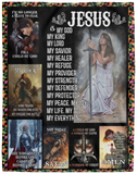 Jesus Is My Everything Blanket, Knight Templar Fleece, Sherpa Blanket VPL Cozy Plush Fleece Blanket - 60x80