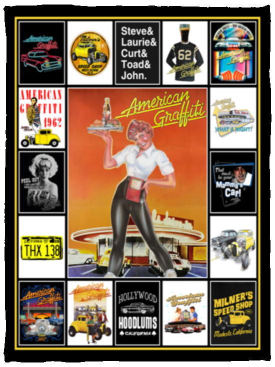 American Graffiti Blanket, American Graffiti Movies Fleece, Sherpa Gifts VPS Cozy Plush Fleece Blanket - 30x40
