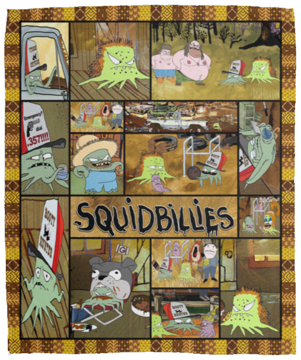 Squidbillies Blanket, Squidbillies TV Series Fleece, Sherpa Blanket VPM Cozy Plush Fleece Blanket - 50x60