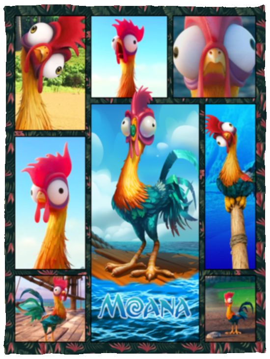 Hei Hei Chicken Blanket, Moana Hey Hey Chicken Fleece Blanket Moana Movies VPS Cozy Plush Fleece Blanket - 30x40
