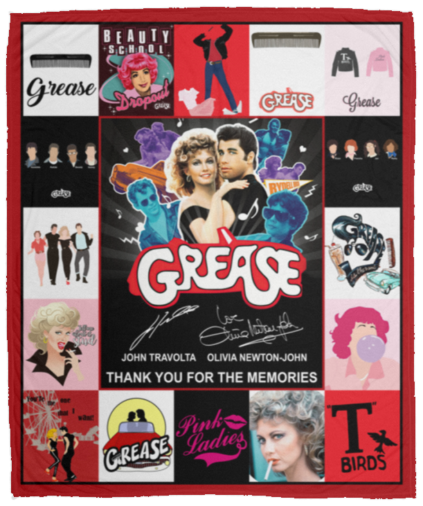 Grease Blanket, Grease Movies Fleece, Sherpa Blanket Soft and Cozy Gift VPM Cozy Plush Fleece Blanket - 50x60