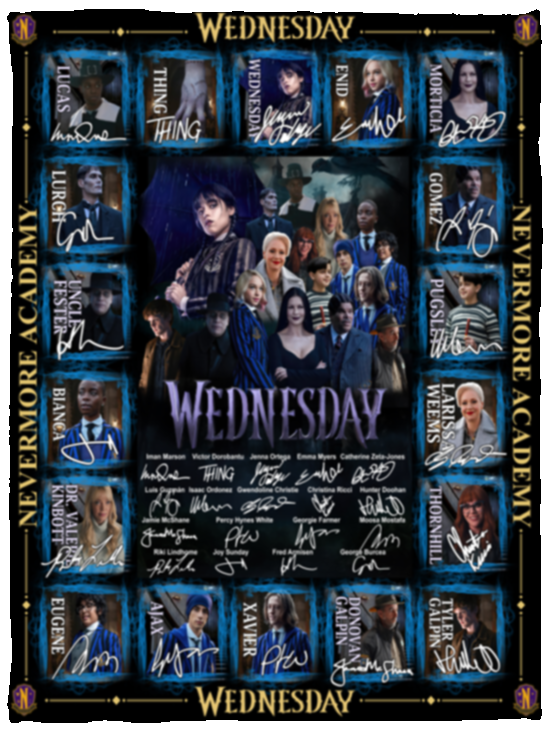 Wednesday Blanket, Wednesday Addams TV Series Fleece, Sherpa Blanket VPS Cozy Plush Fleece Blanket - 30x40