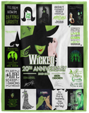 Broadway Wicked The Musical 20th Anniversary Fleece, Sherpa Blanket VPL Cozy Plush Fleece Blanket - 60x80
