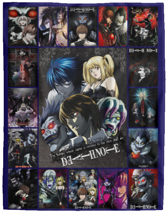 Death Note Blanket, Death Note Manga Anime Fleece, Sherpa Blanket Soft and Cozy VPL Cozy Plush Fleece Blanket - 60x80