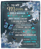 To My Mom Blanket, I Know It's Not Easy For A Woman To Raise A Child Blanket VPM Cozy Plush Fleece Blanket - 50x60