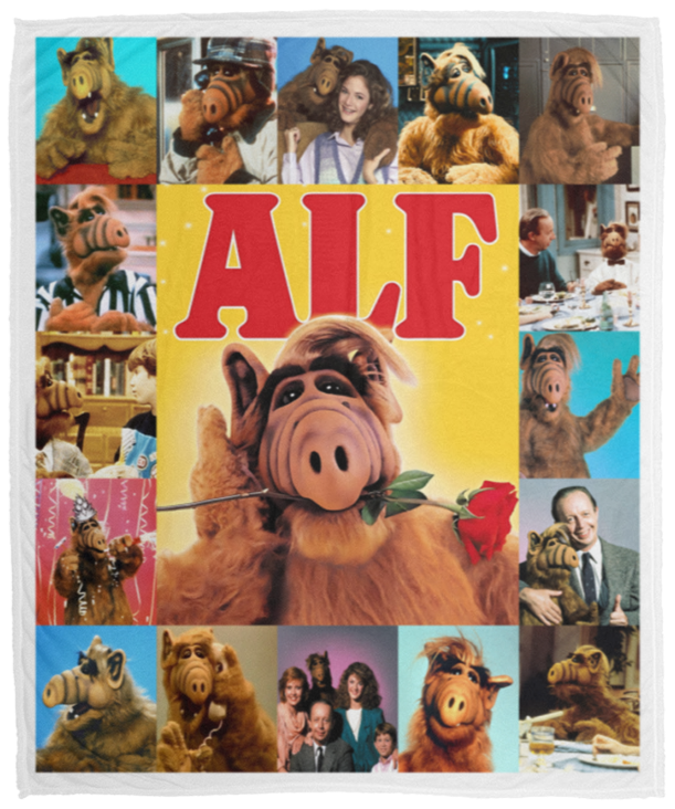 ALF Blankets, Alien Life Form Fleece Sherpa, Gordon Shumway Blankets, ALF Gifts VPM Cozy Plush Fleece Blanket - 50x60