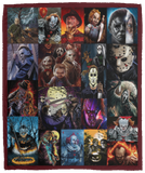 Scary Movie Blanket, Best Horror Movies Characters Fleece Sherpa Blanket VPM Cozy Plush Fleece Blanket - 50x60