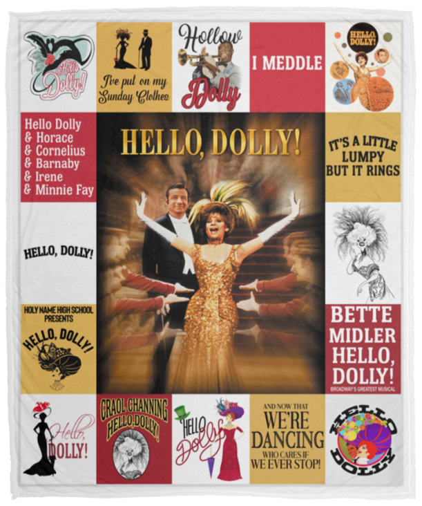 Hello Dolly Blankets, Gene Kelly Quilt, Fleece Sherpa, Barbra Streisand Blankets VPM Cozy Plush Fleece Blanket - 50x60