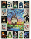 Totoro Blanket, Totoro Lover Fleece, Sherpa Blanket - VPL Cozy Plush Fleece Blanket - 60x80