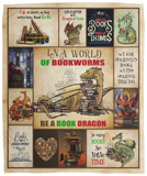 Be A Book Dragon Blanket, in A World of Bookworms Dragon Fleece, Sherpa Blanket VPM Cozy Plush Fleece Blanket - 50x60