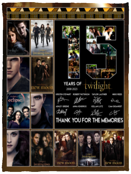 15 Years Of Twilight Blanket, The Twilight Saga Fleece, Sherpa Blanket VPS Cozy Plush Fleece Blanket - 30x40