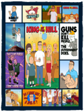 King of the Hill Blanket, King of the Hill TV Series Fleece, Blanket Ver2 VPS Cozy Plush Fleece Blanket - 30x40