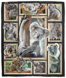 Koala Blanket, Koala 3D Fleece, Sherpa Blanket, Koala Lover Gift Ideas - VPM Cozy Plush Fleece Blanket - 50x60