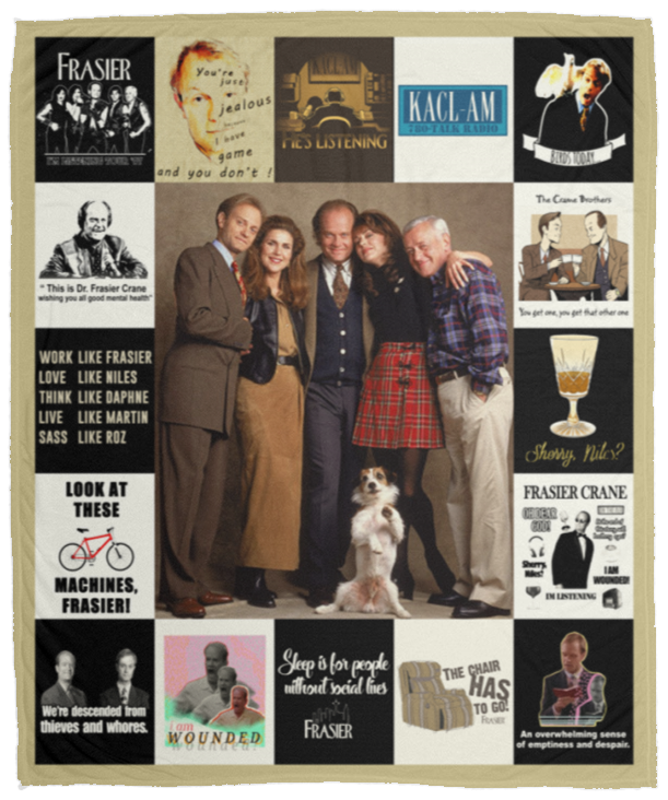 Frasier Blanket, Frasier TV Series Fleece, Sherpa Blanket Gift Idea VPM Cozy Plush Fleece Blanket - 50x60