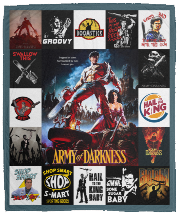 Army of Darkness Blanket, Army of Darkness Movies Fleece, Sherpa Blanket VPM Cozy Plush Fleece Blanket - 50x60