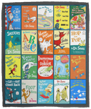 Dr. Seuss Books Blanket, Dr Seuss Books, Dr.Seuss Book, Cat in the Hat Blankets VPM Cozy Plush Fleece Blanket - 50x60