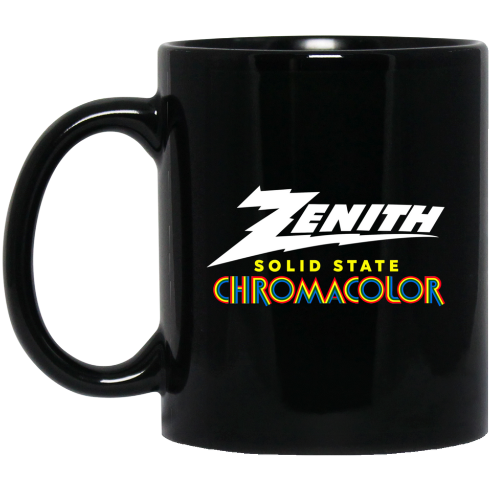 Zenith Mug Chromacolor, TV, Color, Electronics, Television Black Coffee Mug BM11OZ 11oz Black Mug