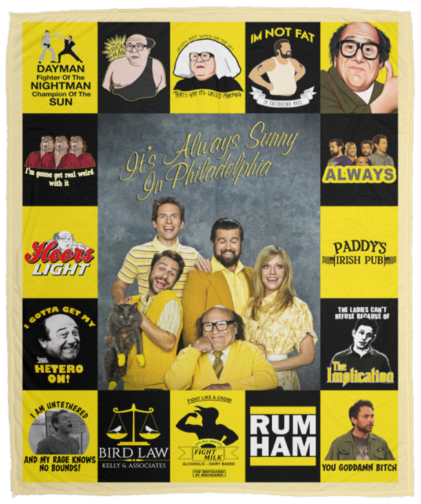 It's Always Sunny in Philadelphia Blanket, TV Series Fleece, Sherpa Blanket - VPM Cozy Plush Fleece Blanket - 50x60