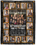 General Hospital Blankets, General Hospital 60th Anniversary Fleece, Sherpa VPL Cozy Plush Fleece Blanket - 60x80