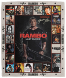 Rambo Blanket, Rambo Movies Fleece, Sherpa Blanket Soft and Cozy Luxury VPM Cozy Plush Fleece Blanket - 50x60