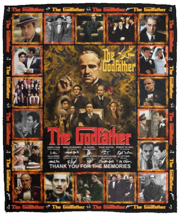 The Godfather Blanket, The Godfather Thank You For The Memories Fleece Blanket VPM Cozy Plush Fleece Blanket - 50x60