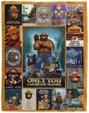 Smokey Bear Blanket, Fire Prevention and Smokey Bear Fleece, Sherpa Blanket VPL Cozy Plush Fleece Blanket - 60x80
