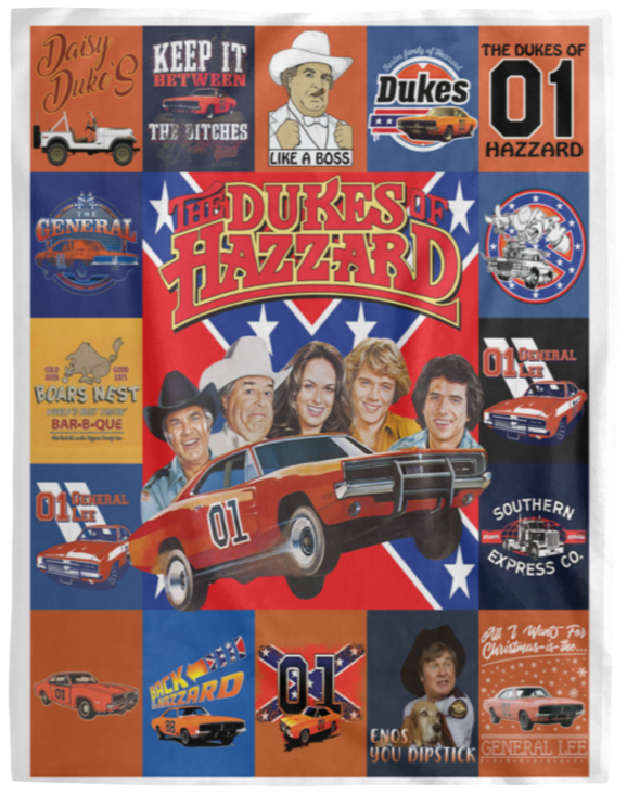 The Dukes Of Hazzard Blanket, The Dukes of Hazzard Fleece, Sherpa Blanket VPL Cozy Plush Fleece Blanket - 60x80