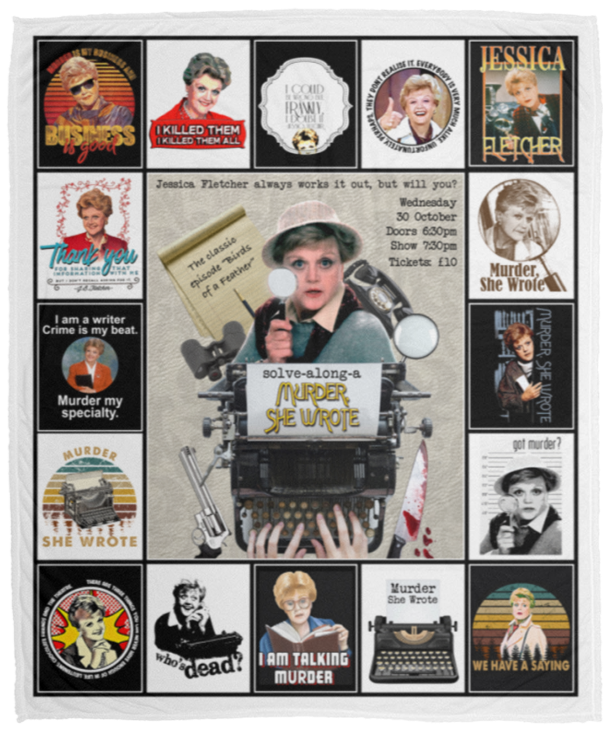 Murder she wrote Blanket, jessica fletcher Fleece, Sherpa Blanket VPM Cozy Plush Fleece Blanket - 50x60