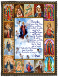 Virgin Mary Blanket Lightweight Microfiber Our Lady of Guadalupe Throw Blanket VPS Cozy Plush Fleece Blanket - 30x40