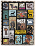 Dachshund Blanket, Gifts for Kids, Adults Dog Lovers Fleece, Sherpa Blanket VPL Cozy Plush Fleece Blanket - 60x80