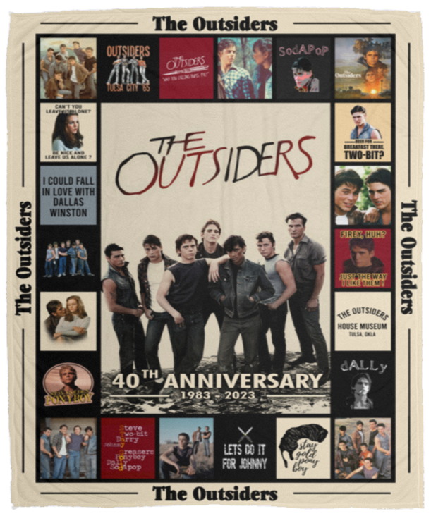 The Outsiders Blanket, The Outsiders - 40th Anniversary Fleece, Sherpa Blanket VPM Cozy Plush Fleece Blanket - 50x60