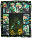 The Legend of Zelda Blanket, Evolution of Link Fleece, Sherpa Blanket - VPM Cozy Plush Fleece Blanket - 50x60