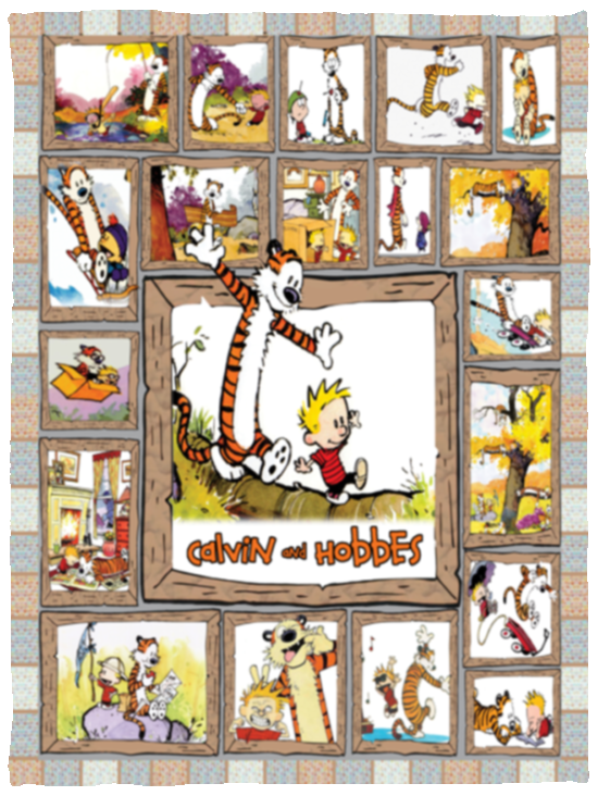 Calvin And Hobbes Blanket, Bill Watterson Fleece, Sherpa Blanket Soft and Cozy Calvin And Hobbes Blanket, Bill Watterson Fleece, Sherpa Blanket Soft and Cozy VPS Cozy Plush Fleece Blanket - 30x40