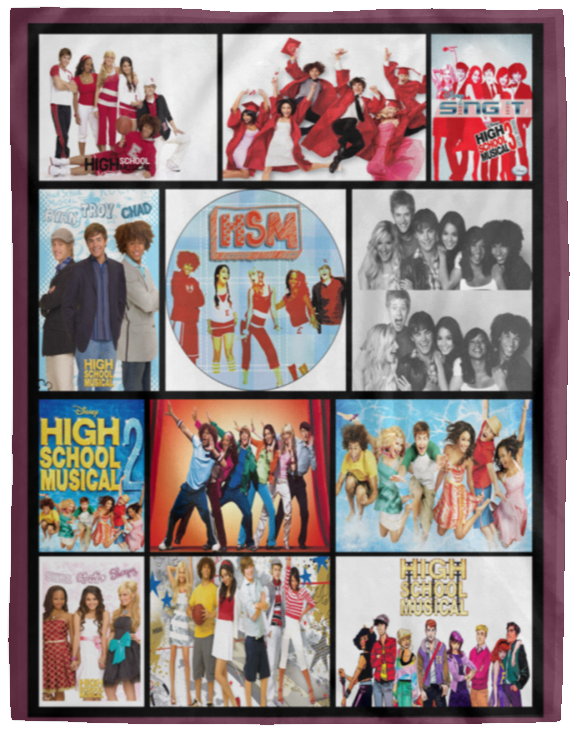 High School Musical Blanket, TV Movie Fleece, Sherpa Blanket VPL Cozy Plush Fleece Blanket - 60x80