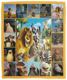 Madagascar Blanket, Madagascar Cartoon Movies Fleece, Sherpa Blanket VPM Cozy Plush Fleece Blanket - 50x60
